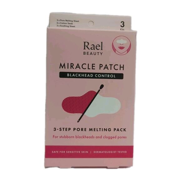 Rael Beauty Miracle Patch 3-Step Pore Melting Pk Blackheads Control 3 Kits - Picture 1 of 7